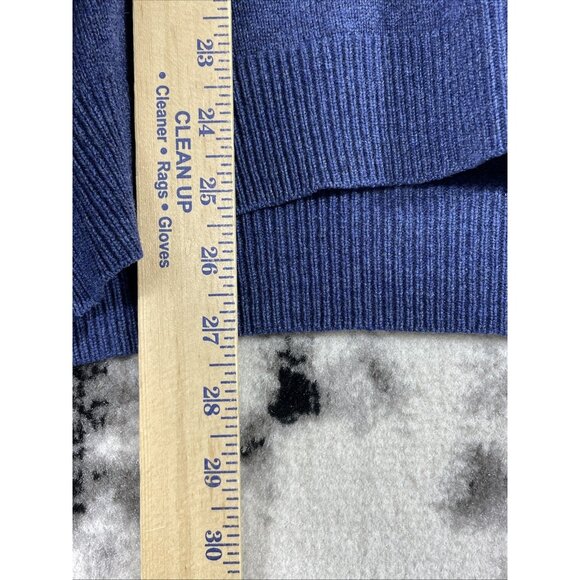 LL Bean Lambs Wool Sweater Mens Size S/M Blue V-Neck Comfort Casual - Picture 6 of 8